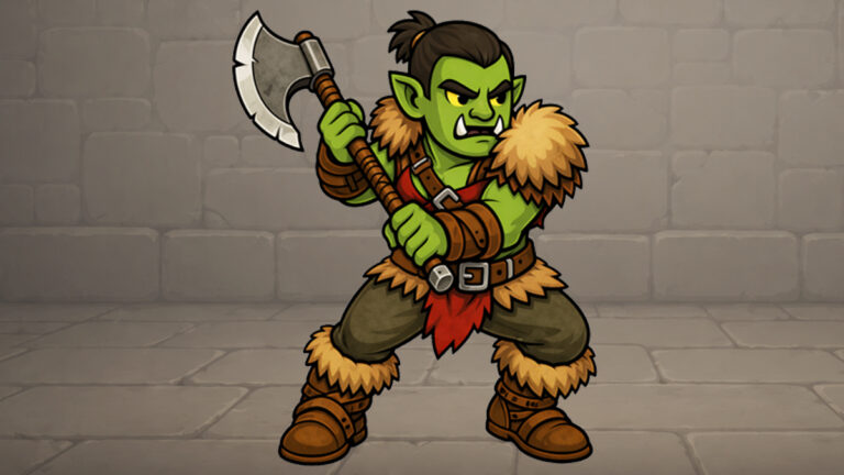 #14 Half-Orc Barbarian (female)